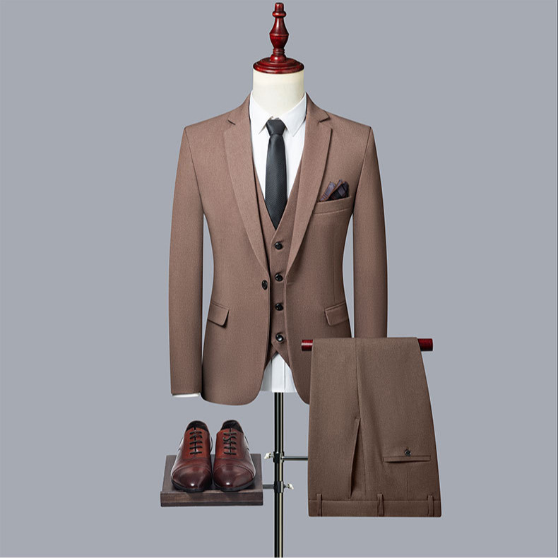 H722 Men's three-piece suit spring and autumn Korean style slim fit business suit