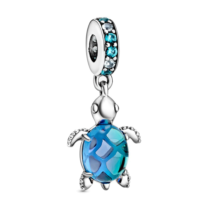 FewDook Fine Marine Series Sea Turtle Octopus & Crab Charm Fit Original Pan Bracelet DIY Animal Pendant Accessories Jewelry Designer for Women Gift 20