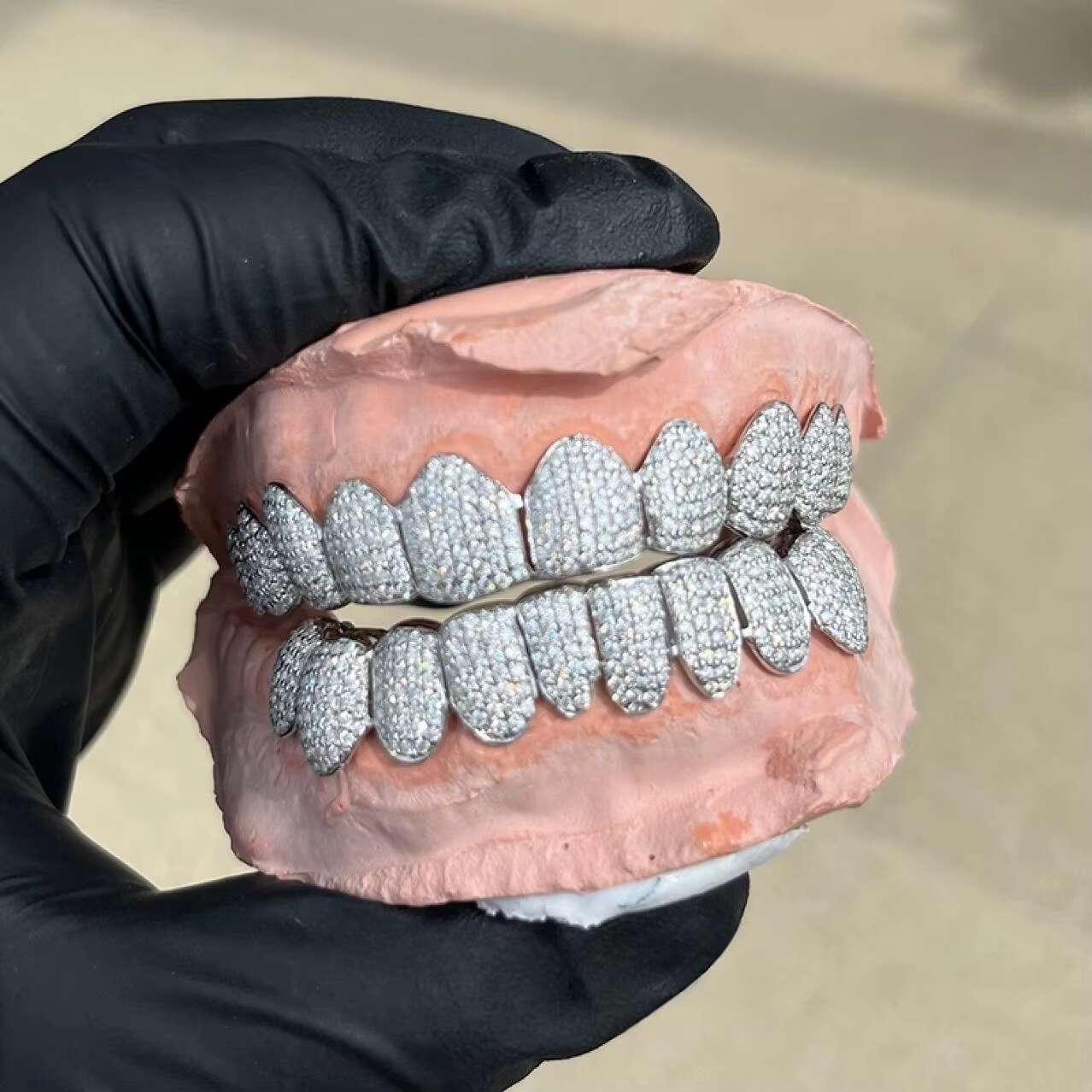 Hip Hop Jewelry Moissanite Grills Custom Real Siold 925 Silver Diamond Past Tester Iced Out VVS Moissanite Diamond Teeth Grillz