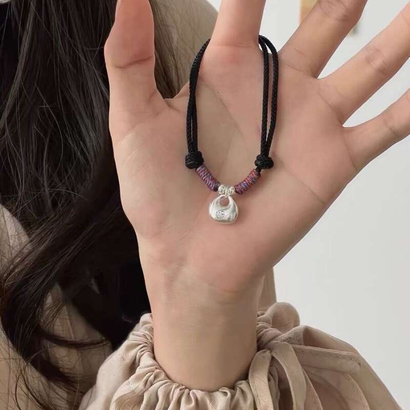 Peaceful Little Fat Lucky Bag Dragon Year Red String Bracelet Couple Gift for Men and Women Solid Versatile Simple Adjustable designer bag