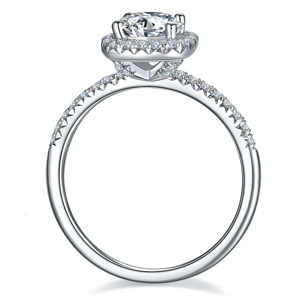 Moissanite Wedding Promise Rings for Women Gold Plated Sterling Silver 925 Silver Rings Wholesale