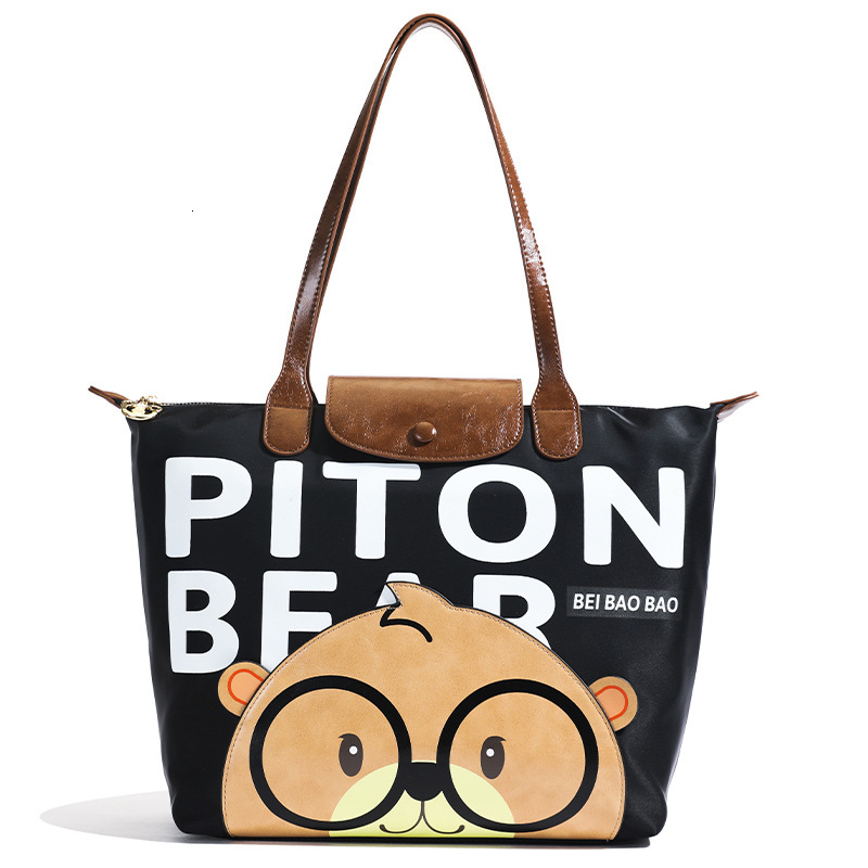 New Large Capacity Designer Bag Cute Girls' Single Shoulder Underarm Casual Versatile Bear Tote Free Shipping Bag For Women Beach Bag Handbag