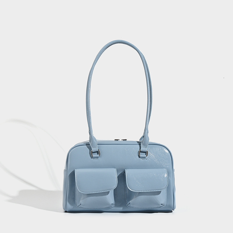 designer Yunzhen Same Style Bag for Women 2025 Spring Summer New Korean Ins Large Capacity Retro Bowling Handbag Shoulder Bag
