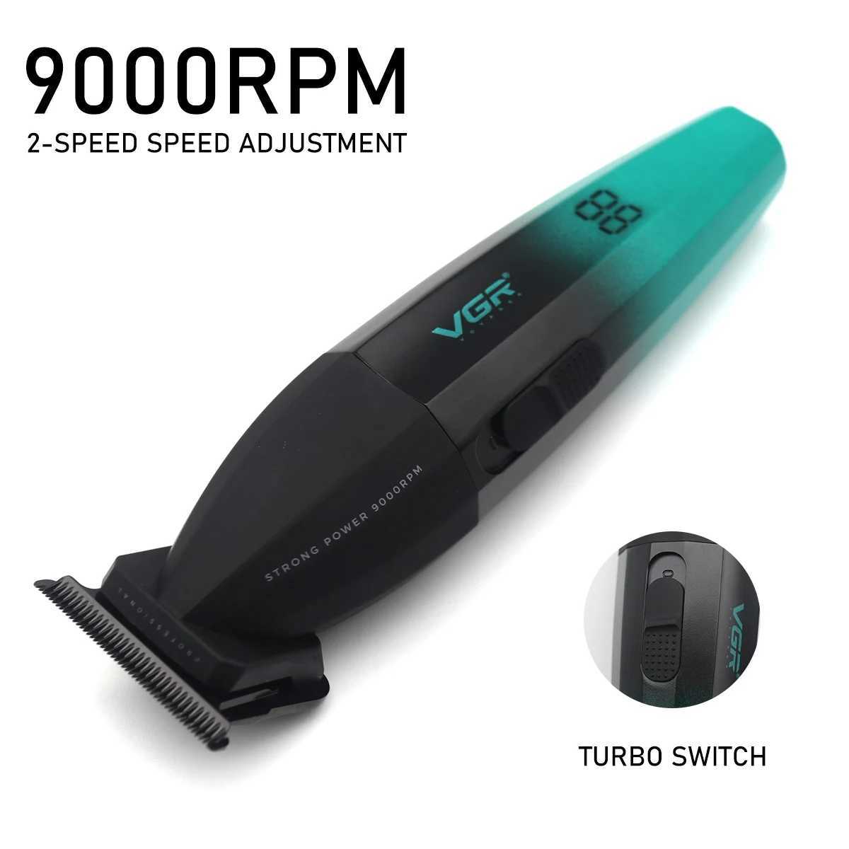 VGR 003 906 308 Profesional Hair Clipper Kit for Men DLC Blade Full Metal 9000RPM Mens Barber Machine Barber Shop S2562 - view 5