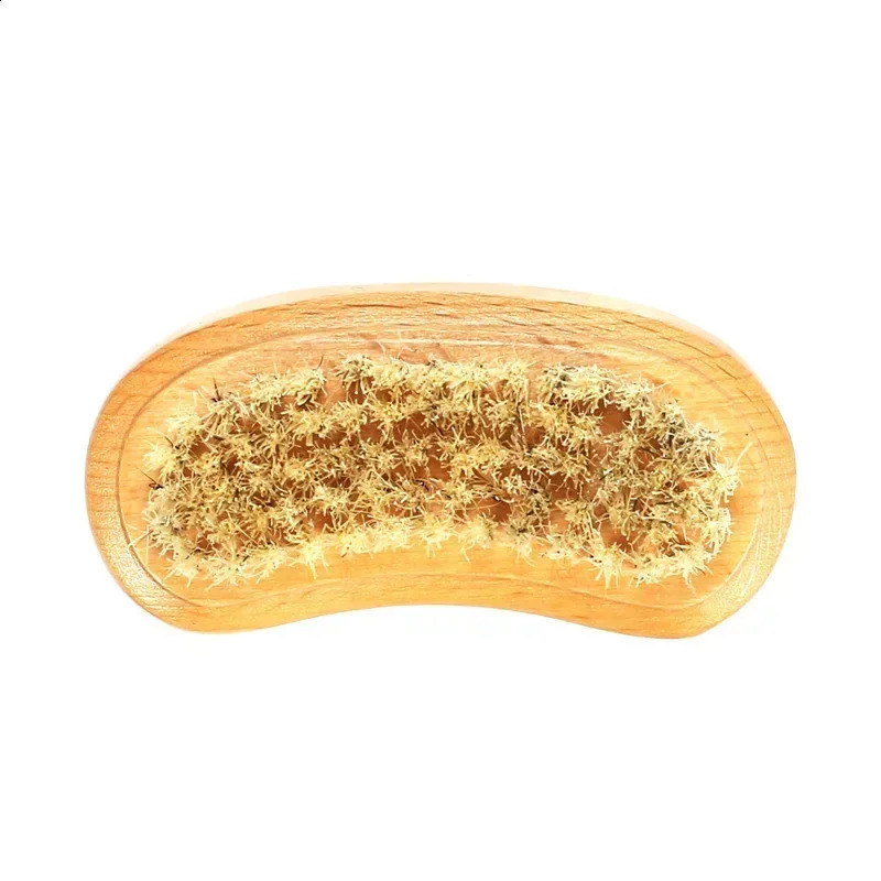 Double Sides Brushes Nail Cleaning Brush with Wooden Handle Natural Bristles Manicure Pedicure Tool Scrubbing Brush Nail brush 250528