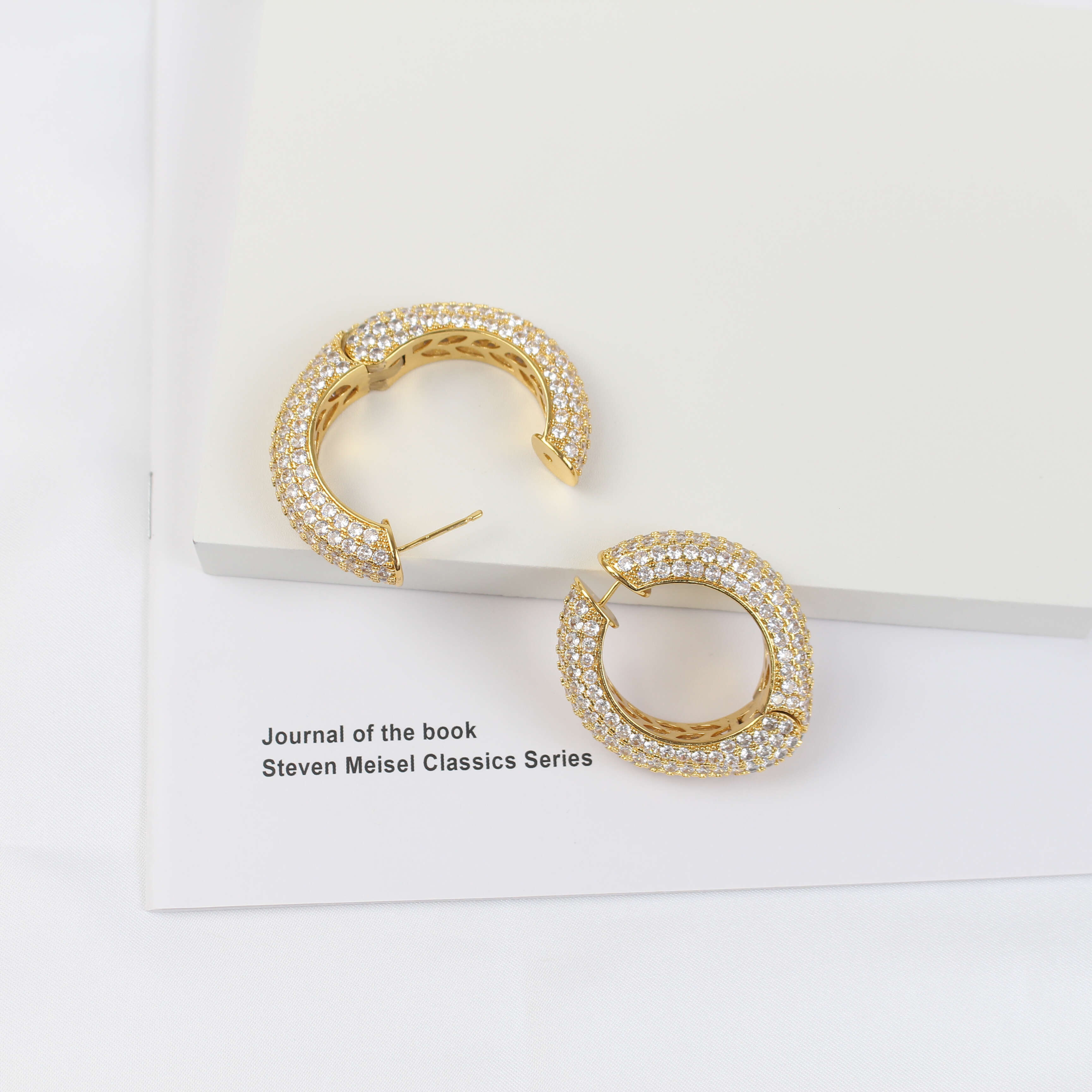 High Quality Vintage Jewelry Intay Moissanite Gold Plated Real Earrings with 925 Silver Pin Low Price Factory Ready Stock