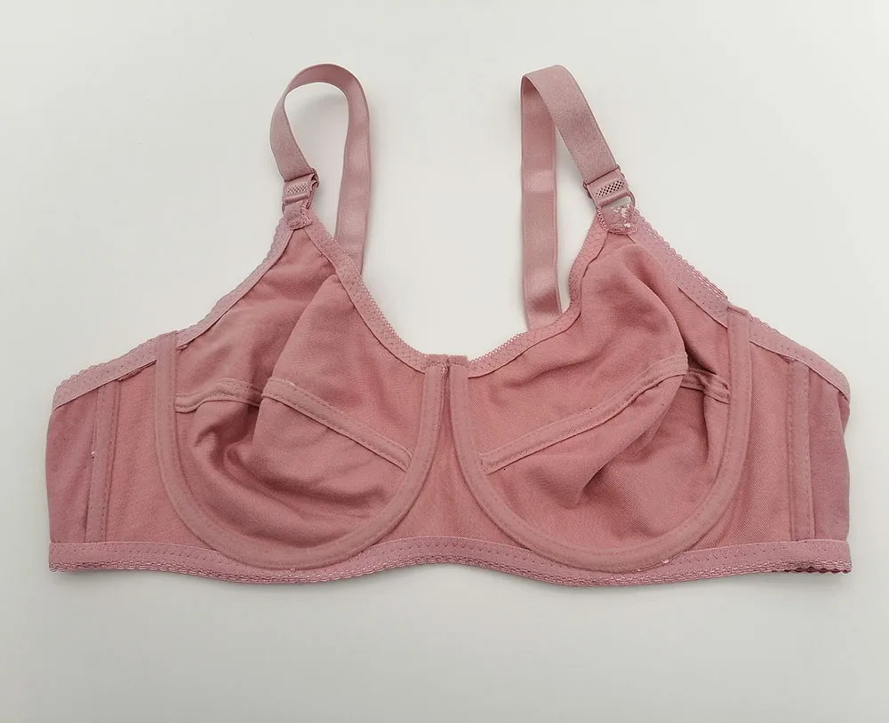 Printing Comfy Cotton Bras For Women Push Up Underwired Bra With Hoop Full Cup Sexy Plus Size 115E 110E 105E 100E 95E 90E85D C19 250530