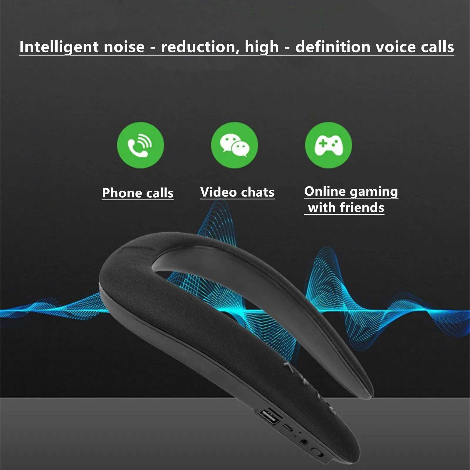 Outdoor BT Speaker Wireless Phone Call Audio Sports Music TF Card MP3 Player Rechargeable Battery Portable Hanging Neck T250602