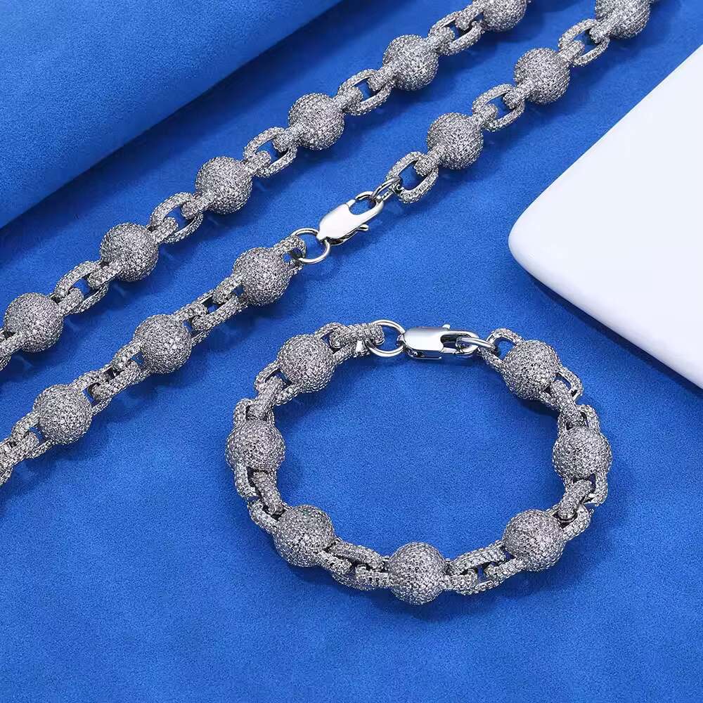 Hot Sale Custom Hip Hop Necklace Ice Out S925 Sterling Silver VVS D Color Moissanite Necklace Jewelry Men Necklace for Men