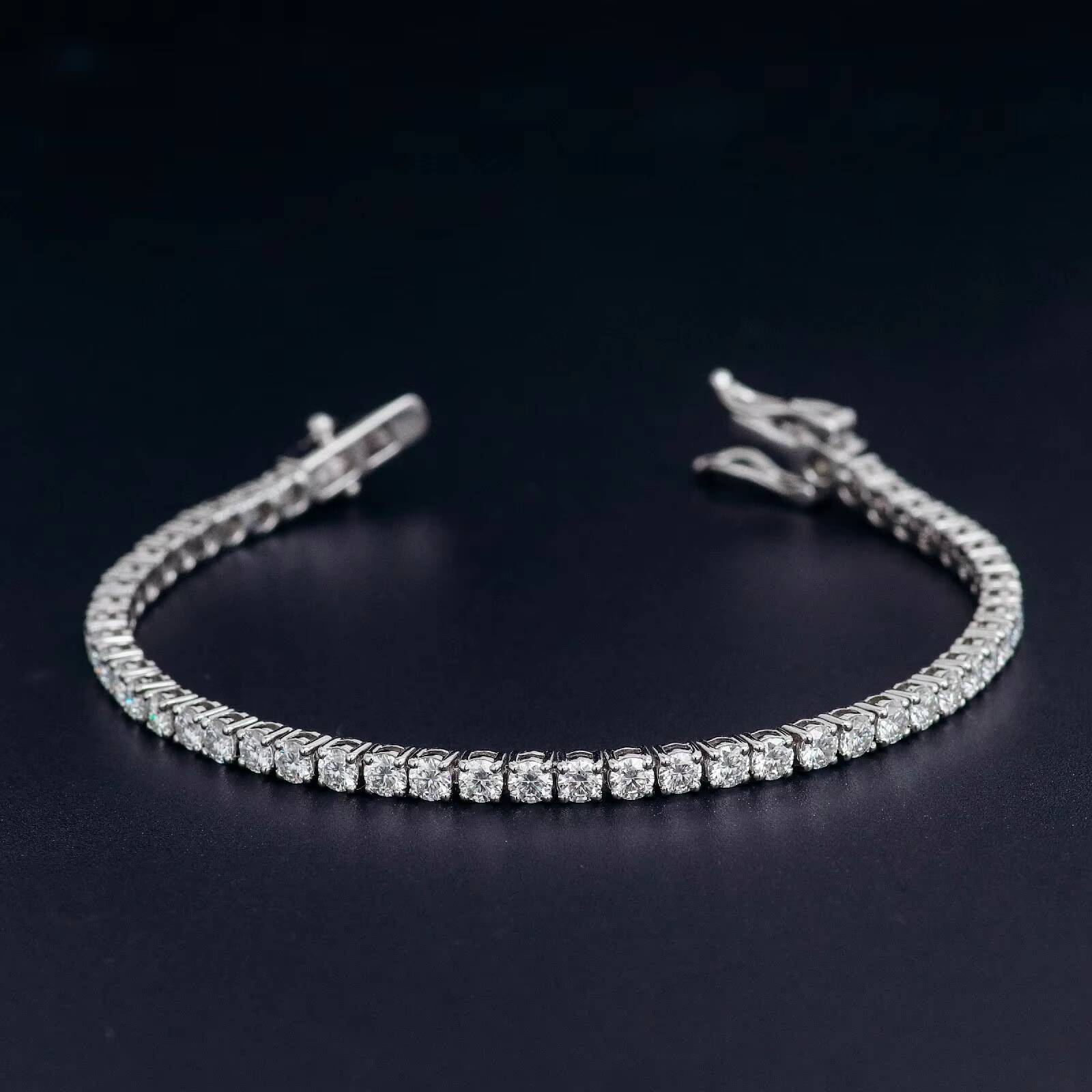 Factory Price 3mm Chain 10k 14k Moissanite Tennis Fashion Jewelry Bracelet in Stock