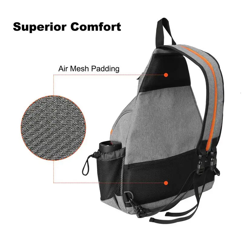 Hole Ball Racket Bag Single Shoulder Racket Sling Bag Ergonomic Sports Racket Bag for Tennis Rackets Badminton Rackets 250530