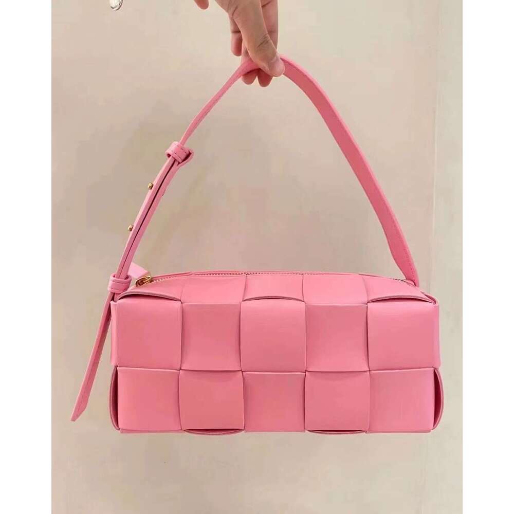 Niche High End Internet Celebrity Yang Mi Same Style Genuine Leather Woven Shoulder Underarm Handbag Spring Summer New Women s Bag