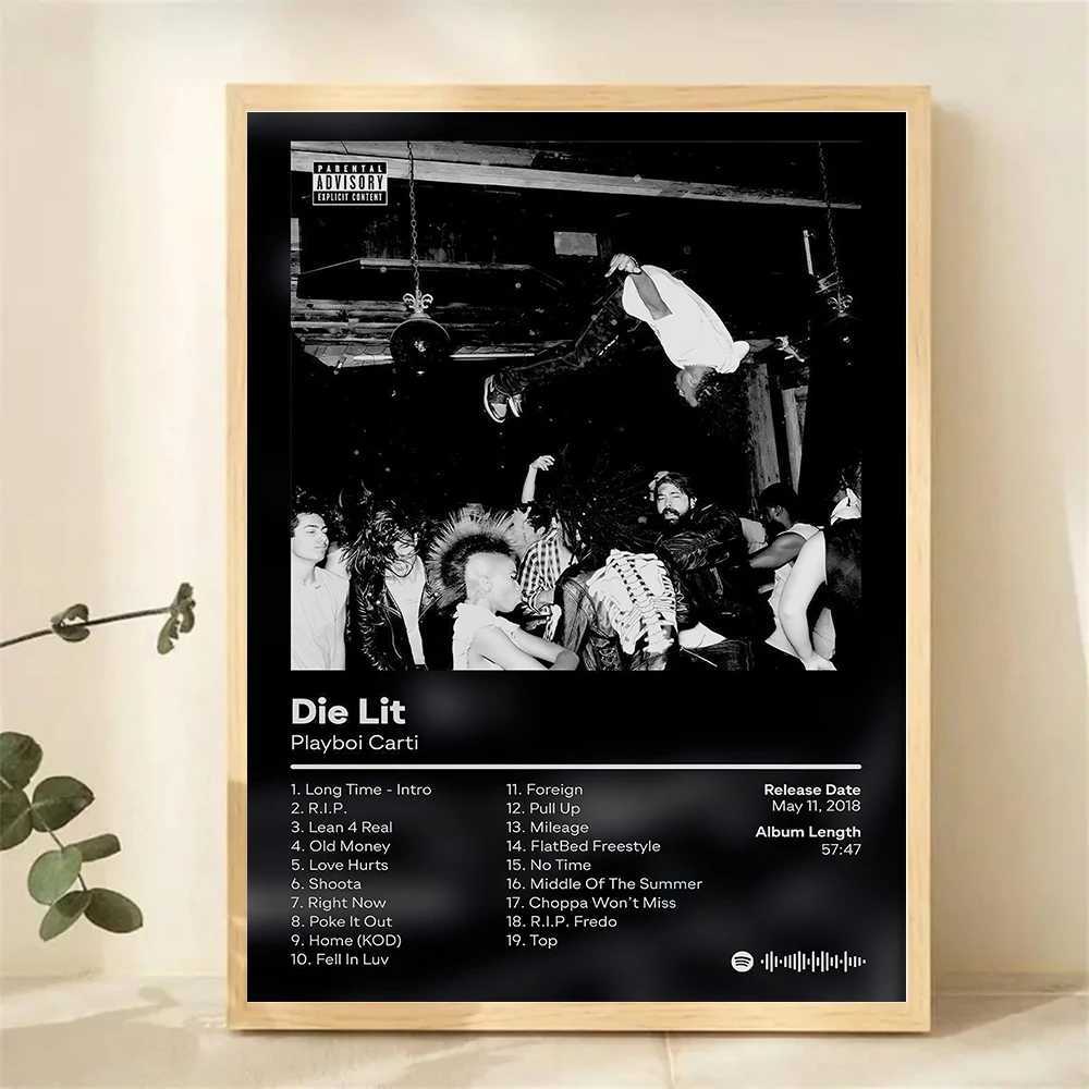 Pop Rapper Music Album Posters Aesthetic Hip Hop Comics Cover Canvas Painting Poster Picture Wall Art Home Decor Prints Mural Y250602