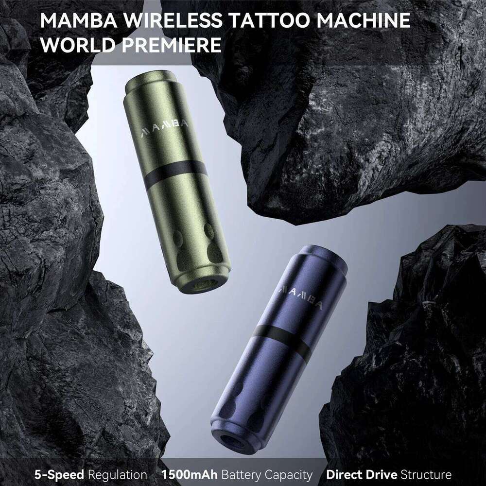 Wireless Hine 1500Mah Built-In Battery Capacity Gun Kit With 5Ml Pigment Tattoo Ink Cup Toolbox