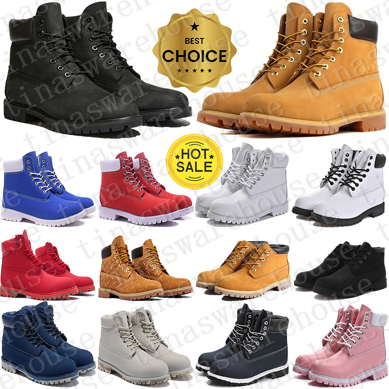 Designer timbs boots martin shoes for mens womens booties sneakers Bottom winter over the knee high snow men women boot fashion