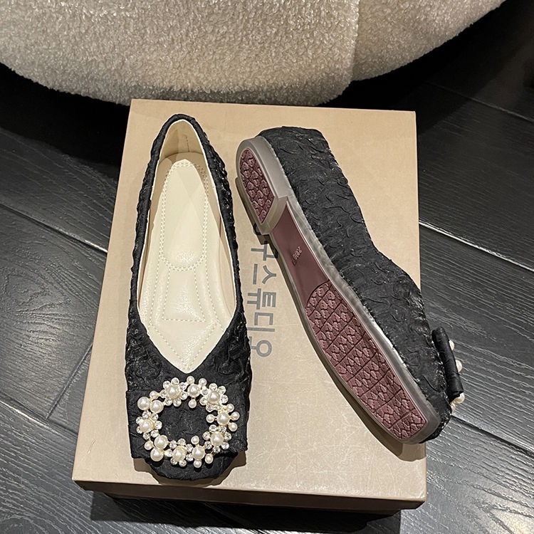 Women's Soft Leather Flat - hot Casual Square Toe Single Shoes for Spring & Autumn