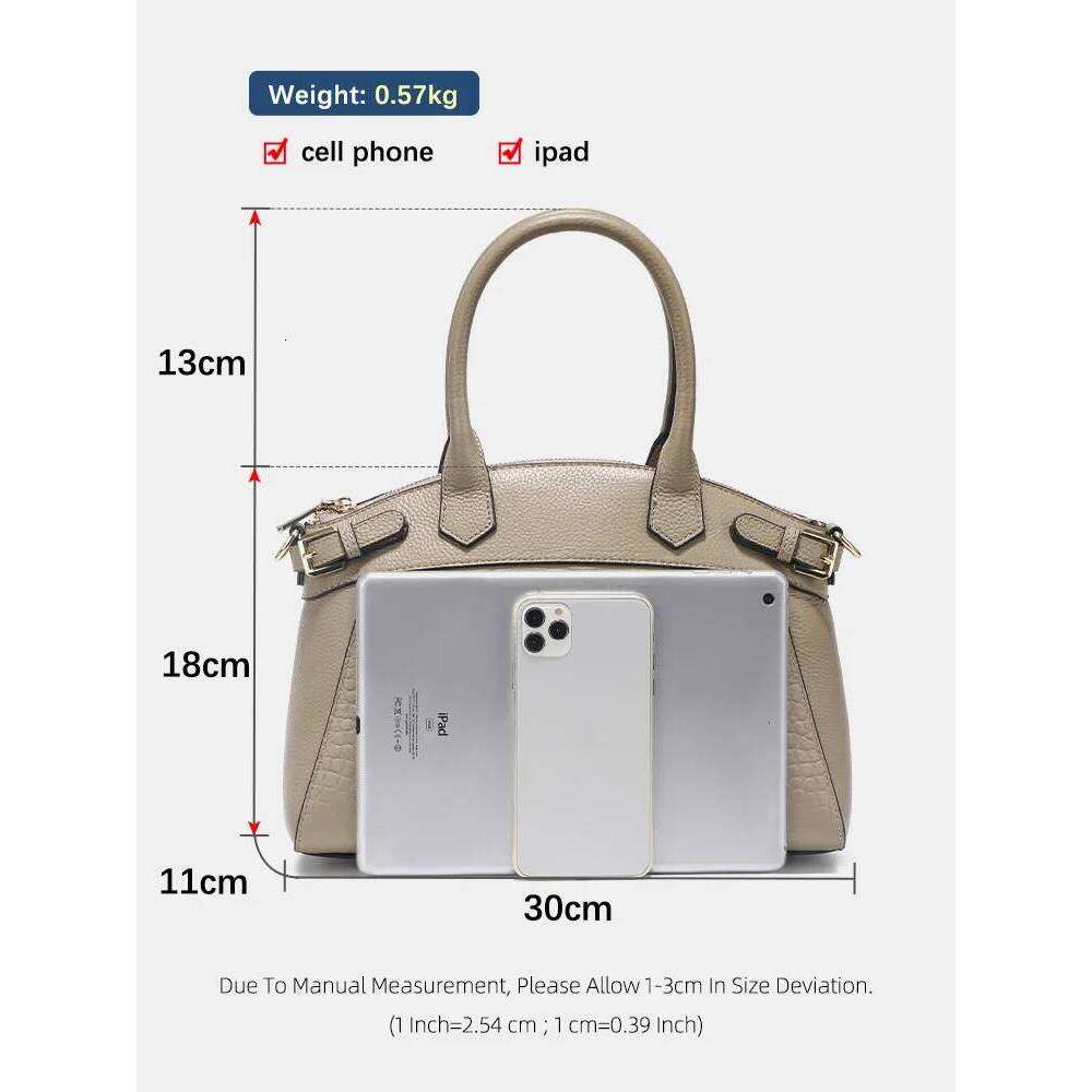 Zency Women's Genuine Leather Tote Shoulder Bag Fashion Handbag Bucket Large Shopper Crossbody Sac 2025 Top Handles