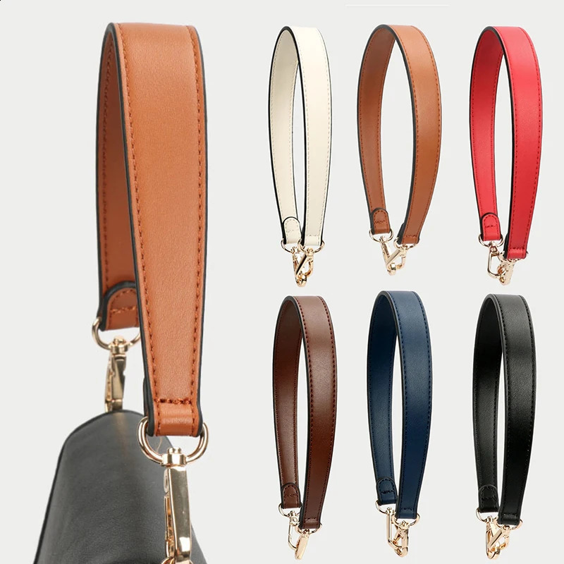 36/49cm Genuine Leather Bag Strap Golden Buckle Replacement Accessories For Handbags Fashion Shoulder Bag Strap Purse Strap 250530