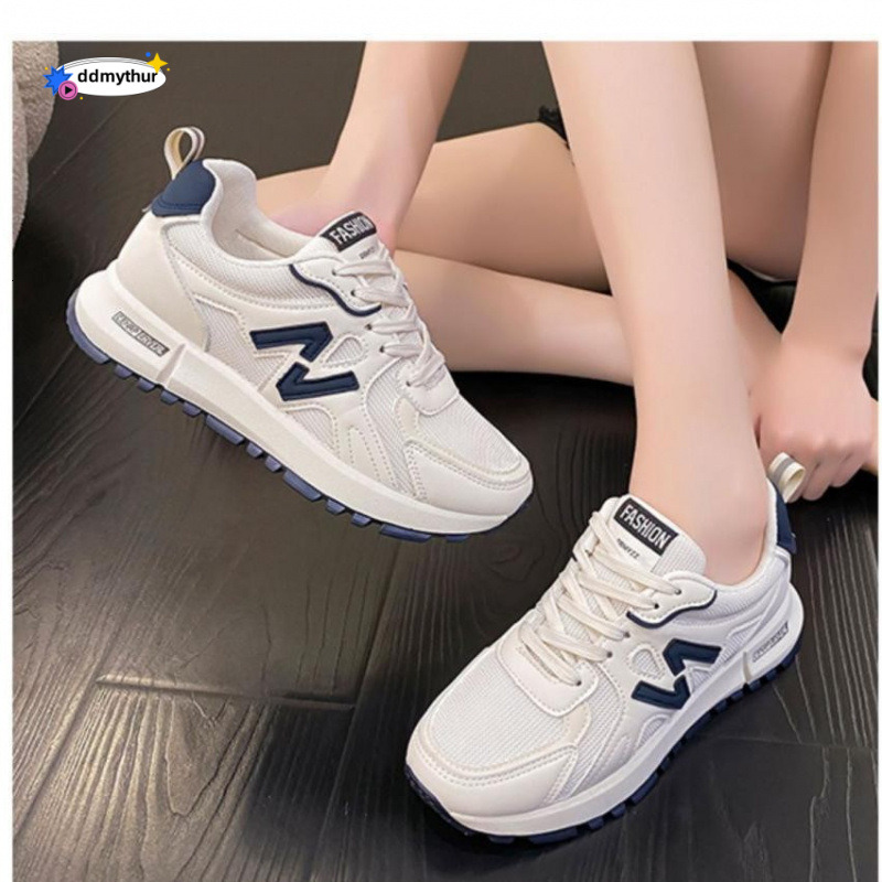 Versatile Thick-Soled White Sneakers New Summer Sports Lightweight Casual Breathable Women's Dad Shoes ddmythur
