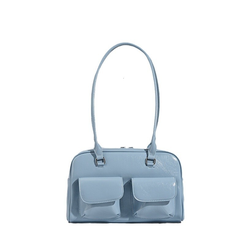 designer Yunzhen Same Style Bag for Women 2025 Spring Summer New Korean Ins Large Capacity Retro Bowling Handbag Shoulder Bag