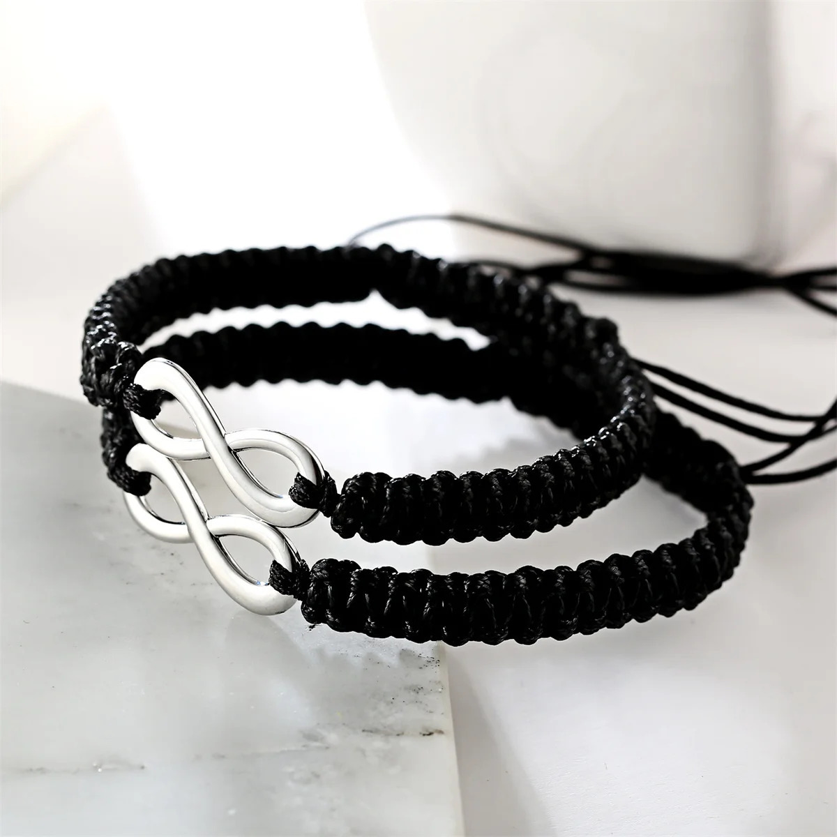 2Pcs 8 Words Infinity Love Couple Bracelets For Women Men Handmade Braided Rope Chain Charm Matching Bracelet Friendship Jewelry 250528