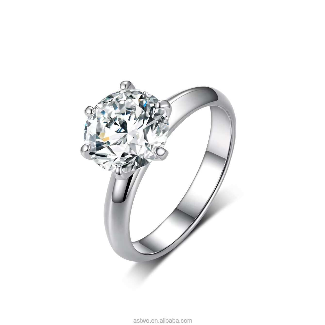 Big Size Moissanite Diamonds Round Shape Radiant Cut D VVS 3EX Moissanite Rings Women Engagement