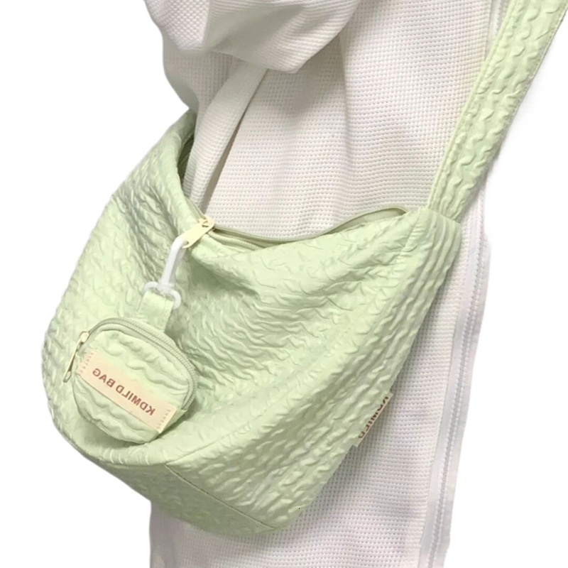 designer Fresh Sweet Cute Dumpling Bag Crossbody Bag Autumn Winter Large Capacity New Canvas Bubble Dumpling Bag Casual Versatile