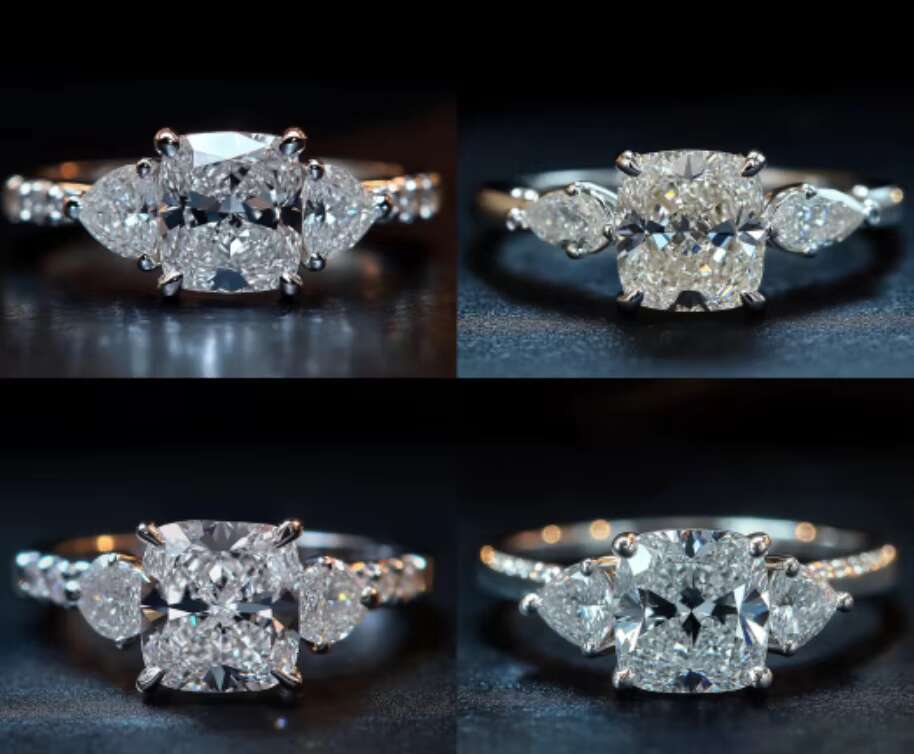 Advanced Design Moissanite 925 Sterling Silver Luxury Wedding Engagement Ring