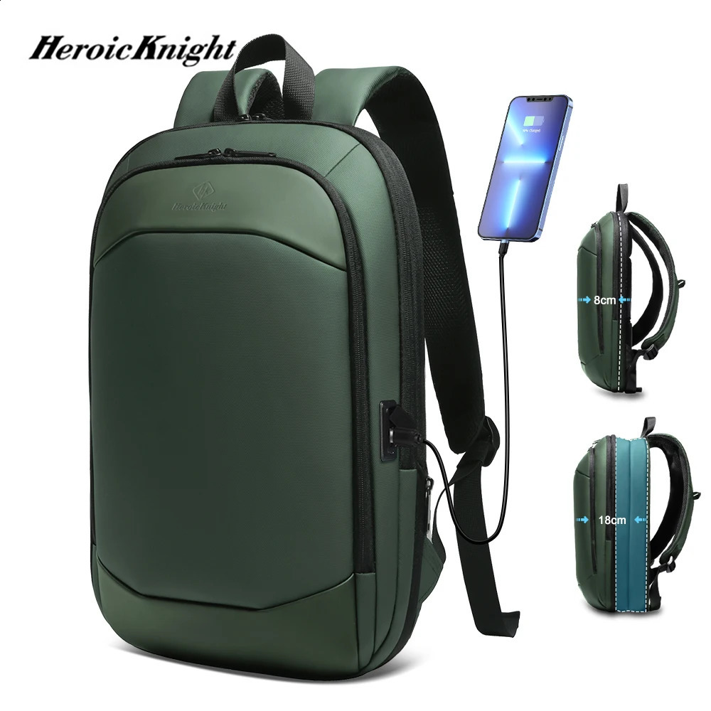Heroic Knight Business Mens Backpack Waterproof 17.3 Laptop Casual Bag USB Charging Expandable Travel Pack For Women YKK Zipper 250530