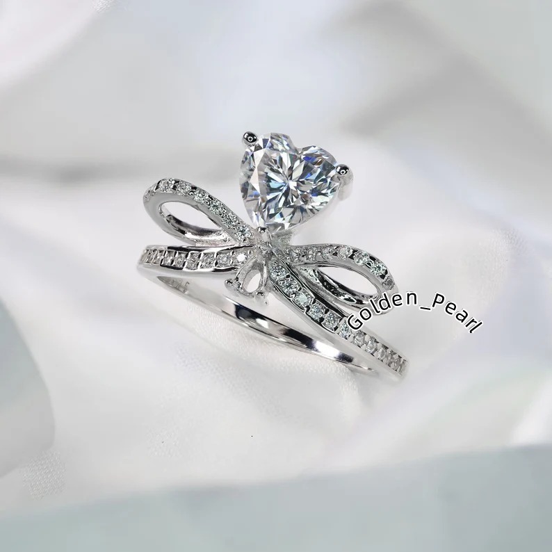 925 Sterling Silver Moissanite Diamond Ring Wedding Ring Hip Hop Jewelry Moissanite Ring