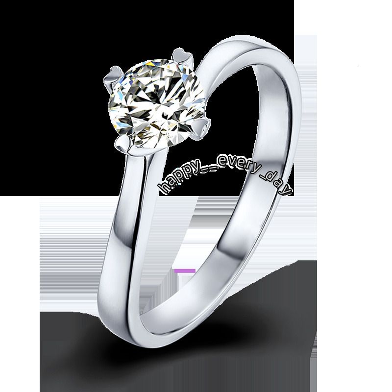 Ready to Ship Hot Sale 925 Sterling Silver Jewelry Moissanite Ring for Women