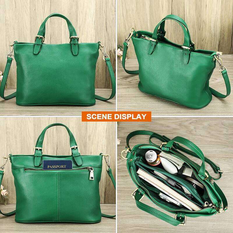 Contact'S Tote Handbags for Women Genuine Leather Fashion Trend Shoulder Bag Brand Female Crossbody Bags High Quality