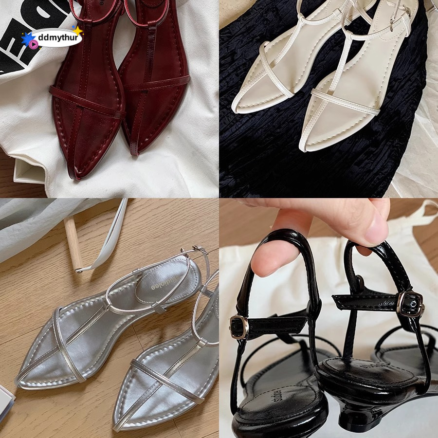 Sheepskin Version Grape Mom Style Elegant Wedge Pointed Personality High Heels One-Strap Open Toe Buckle Sandals for Women ddmythur