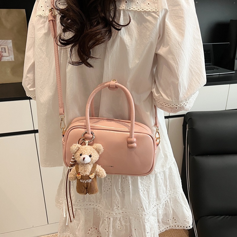 designer High-End Bowling Bag 2025 New Simple Boston Handbag Versatile Shoulder Crossbody Small Square Bag for Women