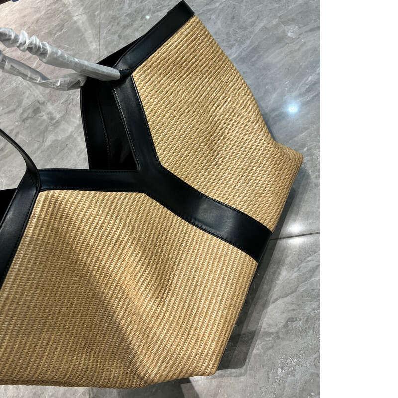Straw Beach Tote New French Vacation Style Straw Woven High End Versatile Shoulder Handbag Large Capacity Tote Bag Crossbody Bag