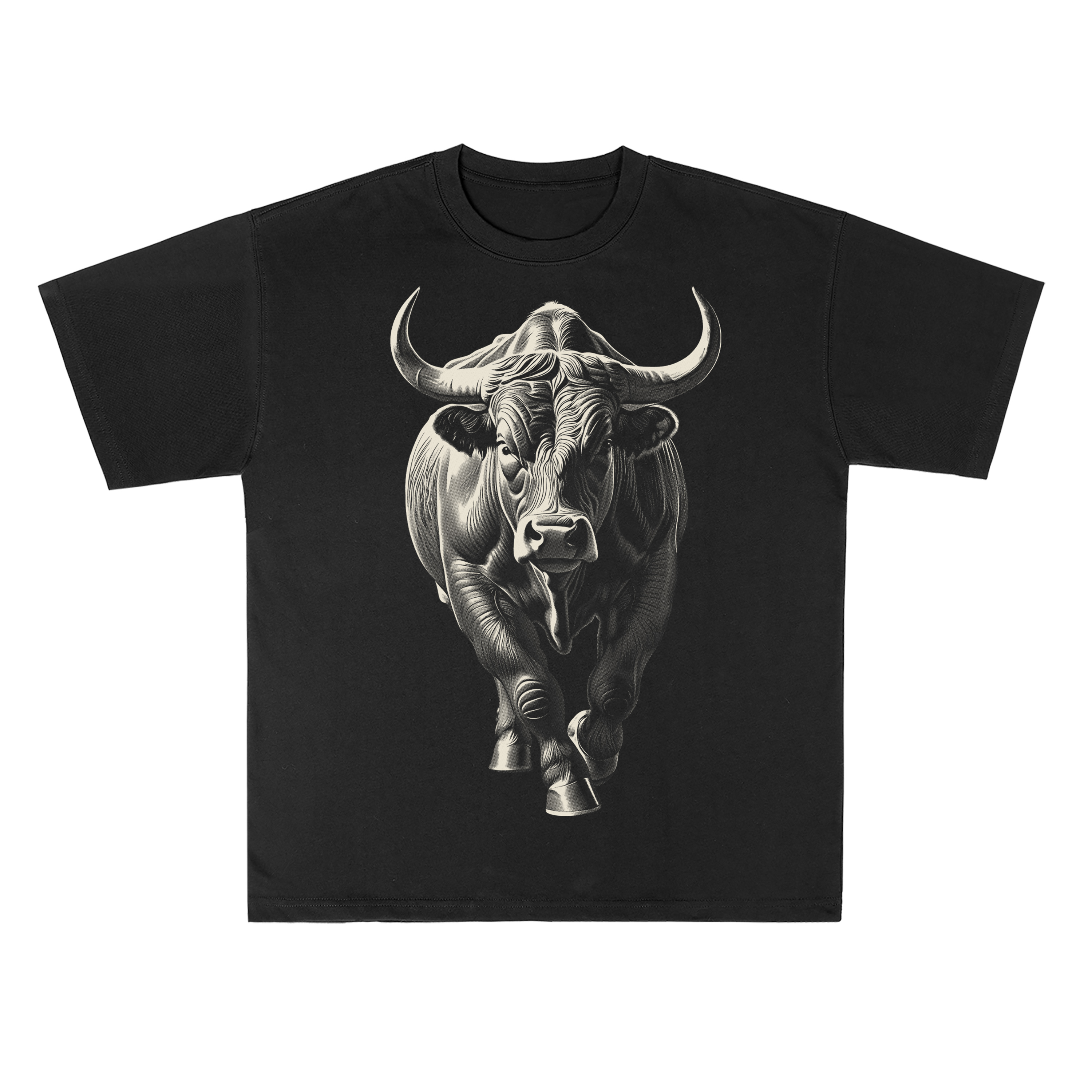 T-shirt men's top designer cotton T-shirt silvery cattle short sleeved clothing high-quality fashionable T-shirt