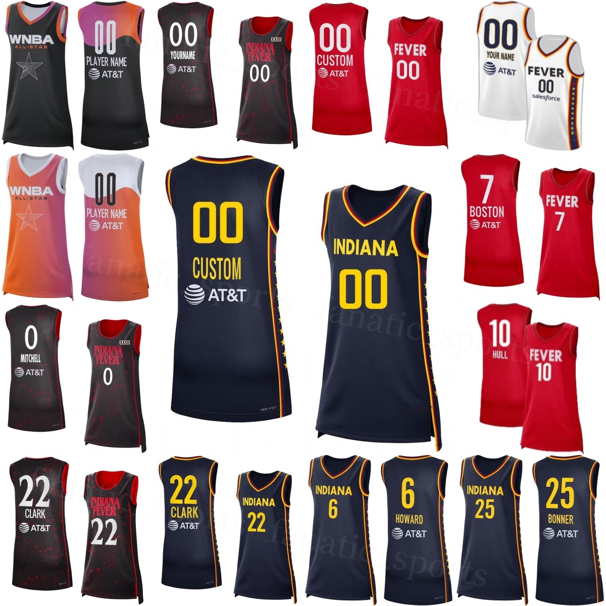 Print WNBA Lady Indiana Fever Basketball Jerseys 25/26 Youth Men Women 22 Caitlin Clark 7 Aliyah Boston 6 Natasha Howard 0 Kelsey Mitchell Lexie Hull DeWanna Bonner