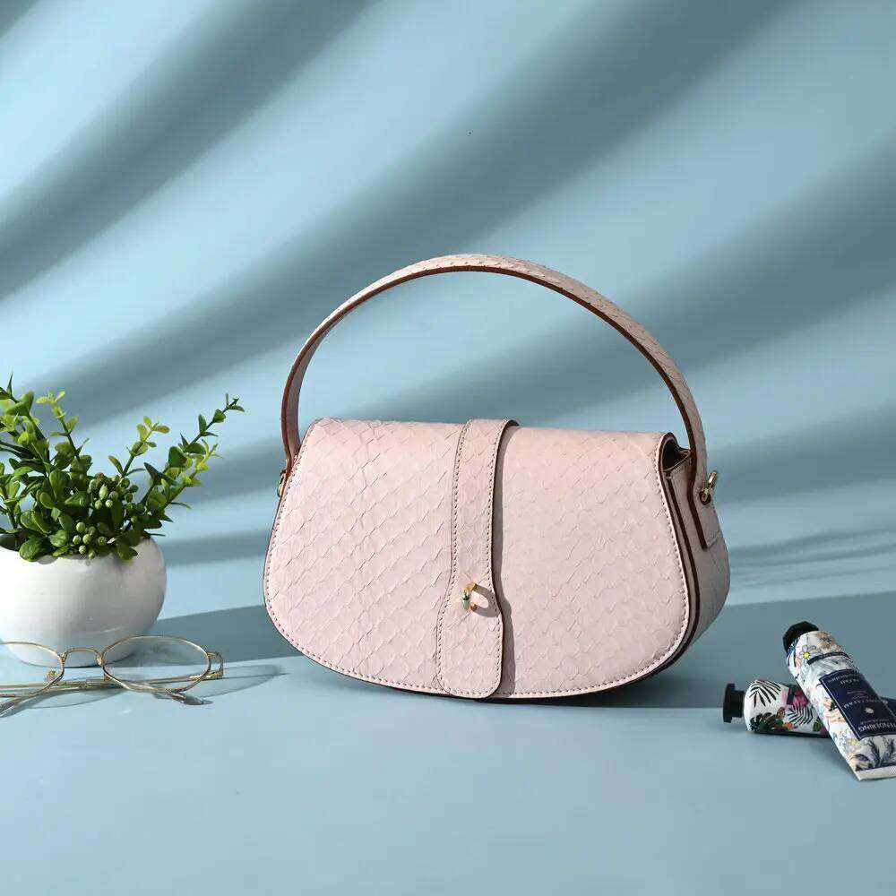 2024 New Snake Women's Handbag Fashion Genuine Leather Lady Shoulder Leisure Crossbody Bag 45