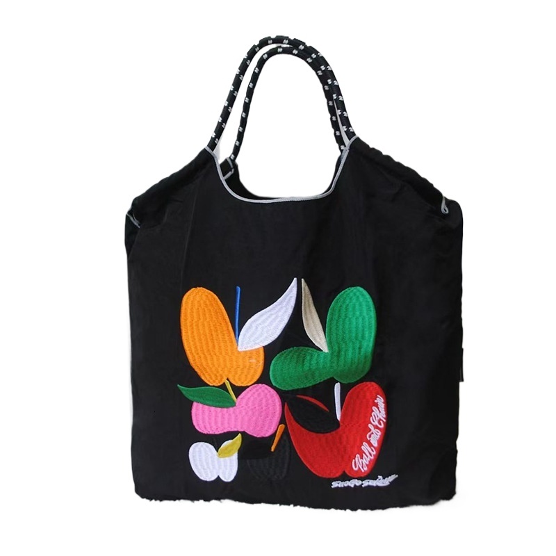 designer Ins Style Japanese Niche Tote Bag for Women New Large Capacity Nylon Handbag for Class Commuting Shopping Bag