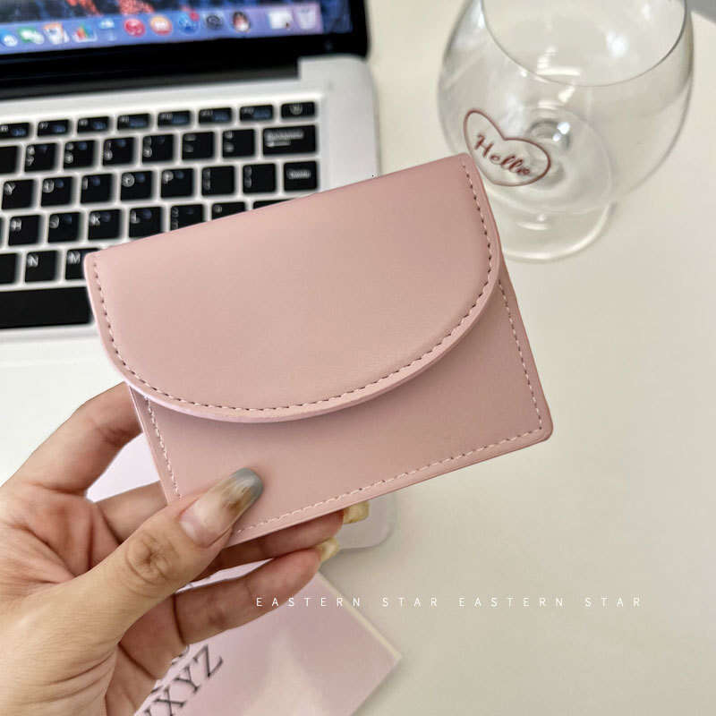 Dopamine Matching Korean Style Solid Color Simple Card Holder Multi-functional Large Capacity Wallet