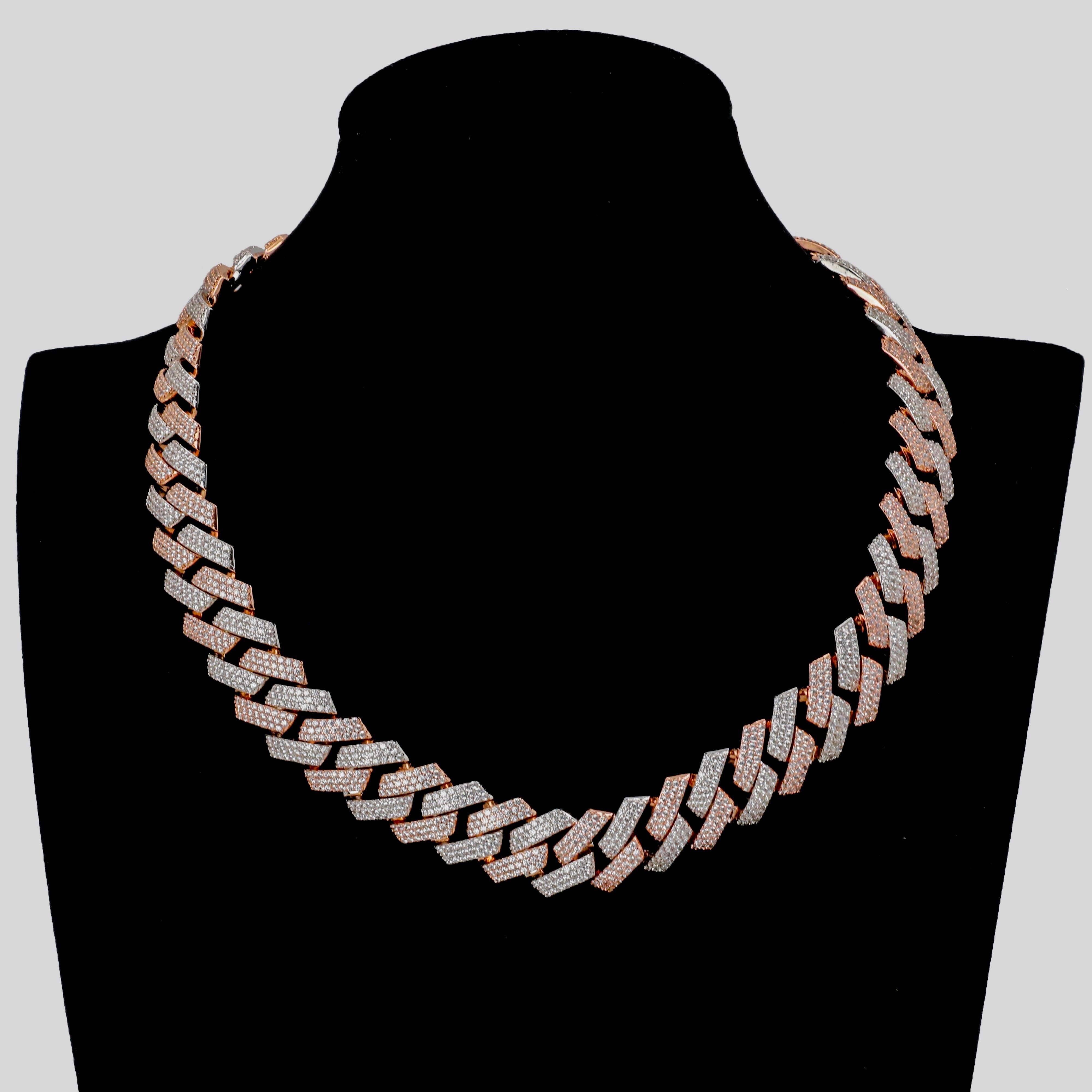Pure Sier Hip Hop Men's Cuban Necklace Chain