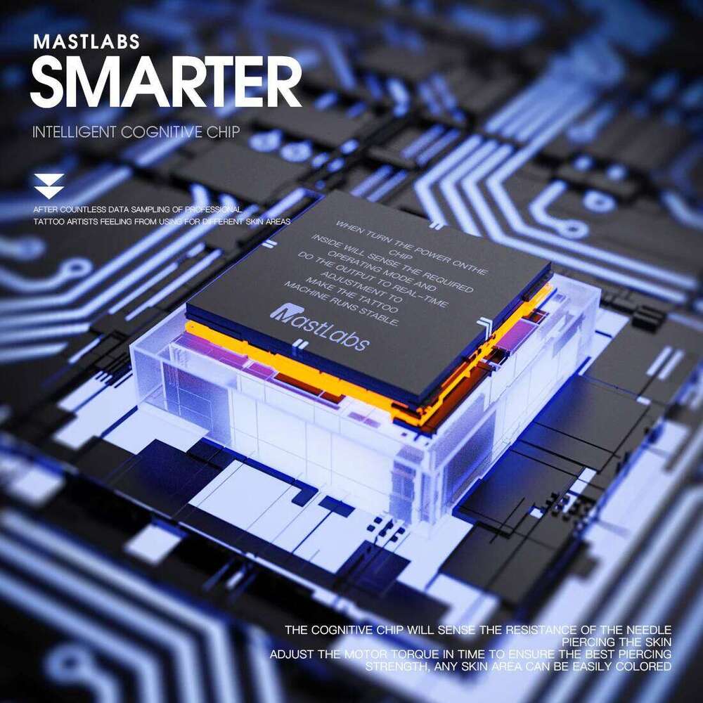 Dragonhawk X7 Gun Pen Hine Wireless Rotary Complete Tattoo Kit Smart Display 2 Batteries 1,800Mah