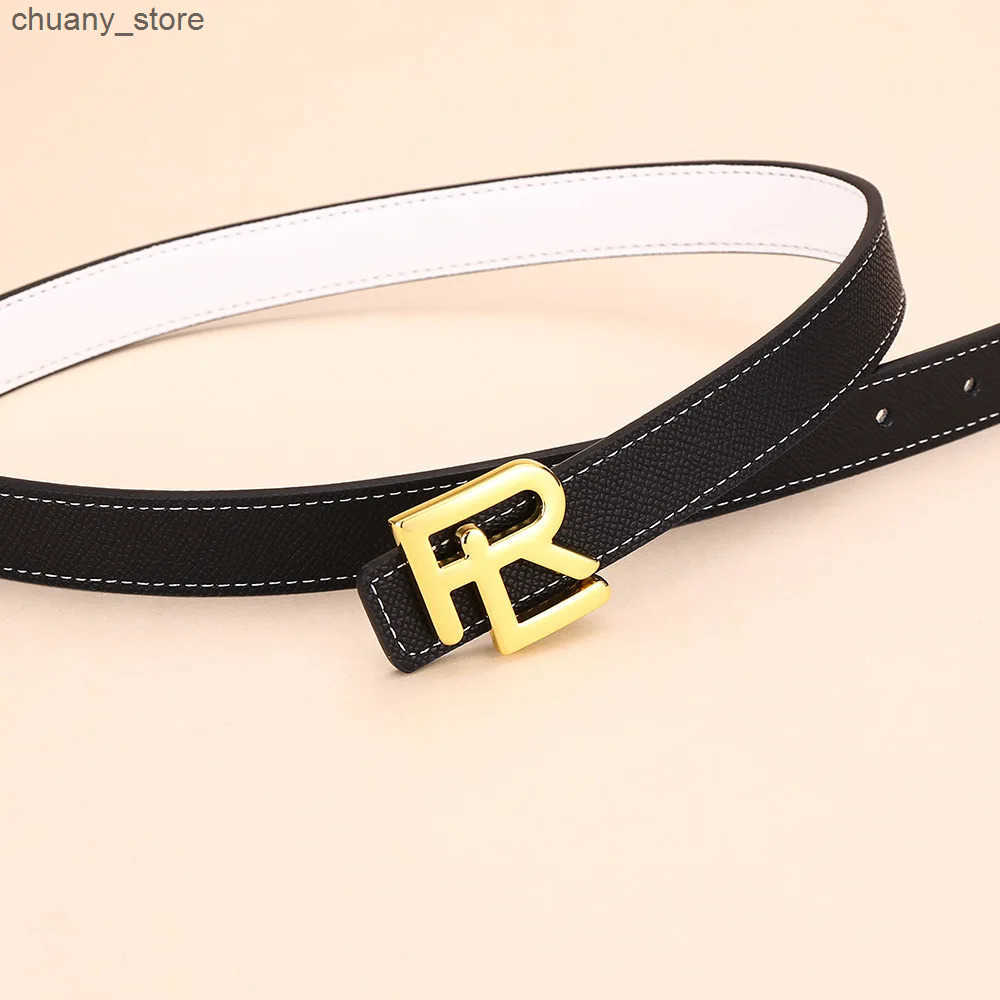 Womens Fashion Use Reversible Leather Belt High Quality Gold Buckle is best matched with womens denim belt dress. z250602