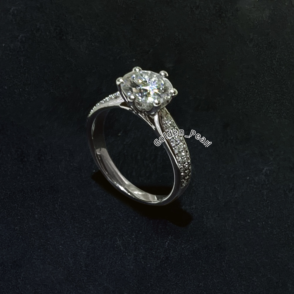 Moissanite Wedding Ring for Women - 14K 18K