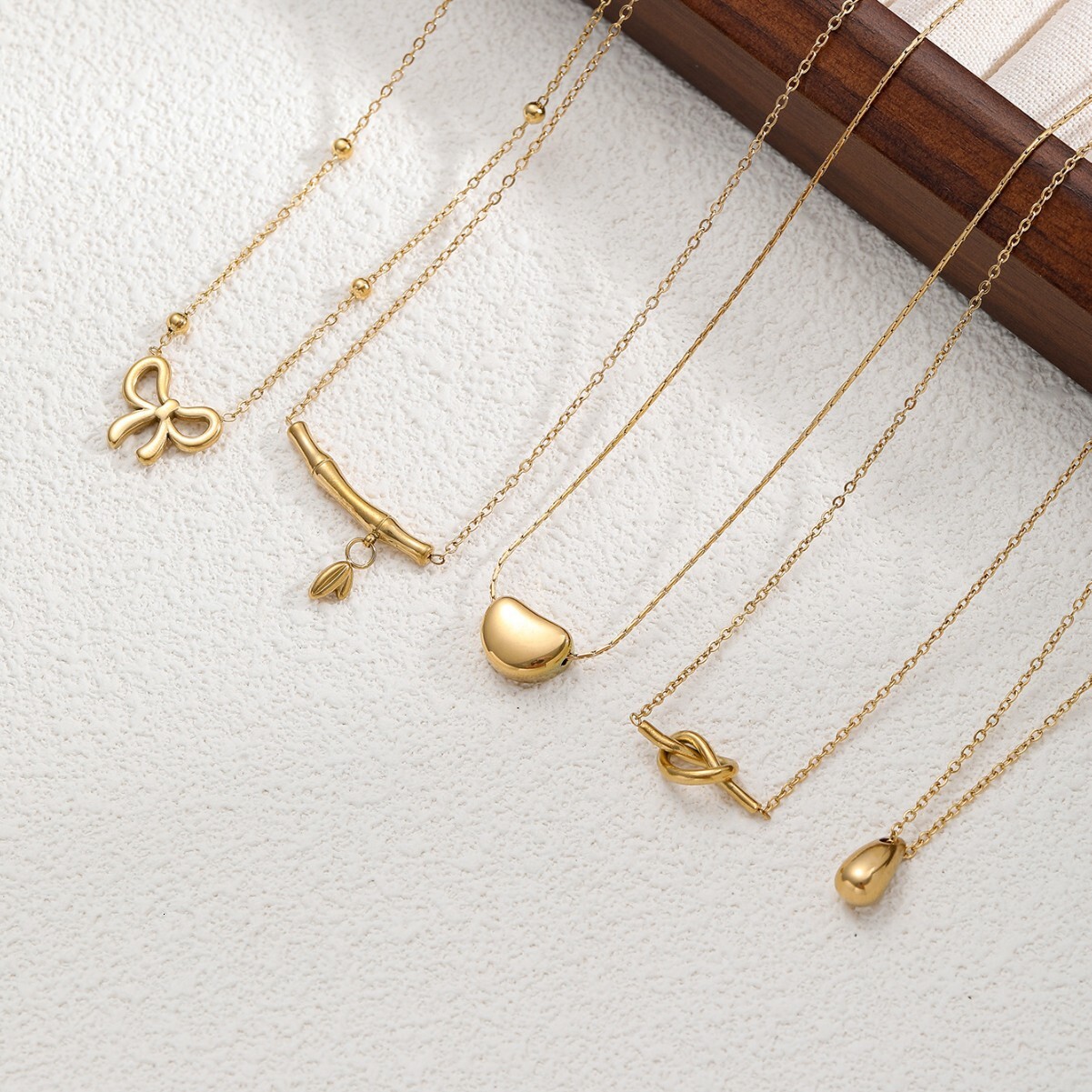 Nalan Sier Fresh Sweet Design Exquisite Simple Bead Box Necklace