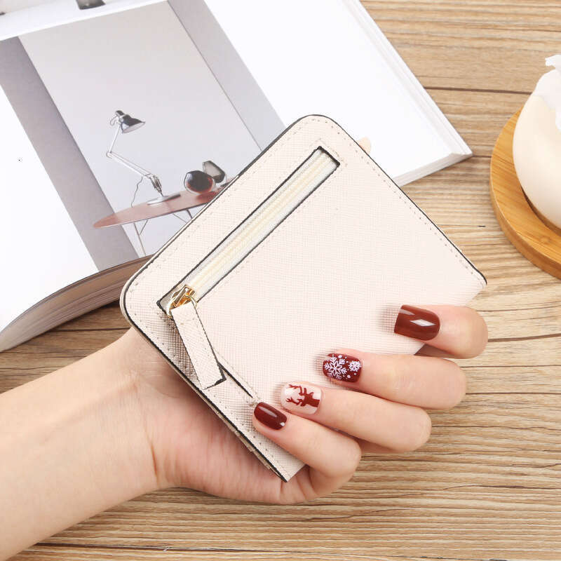 New Women's Short Ultra-thin Cross Pattern Student Small Wallet