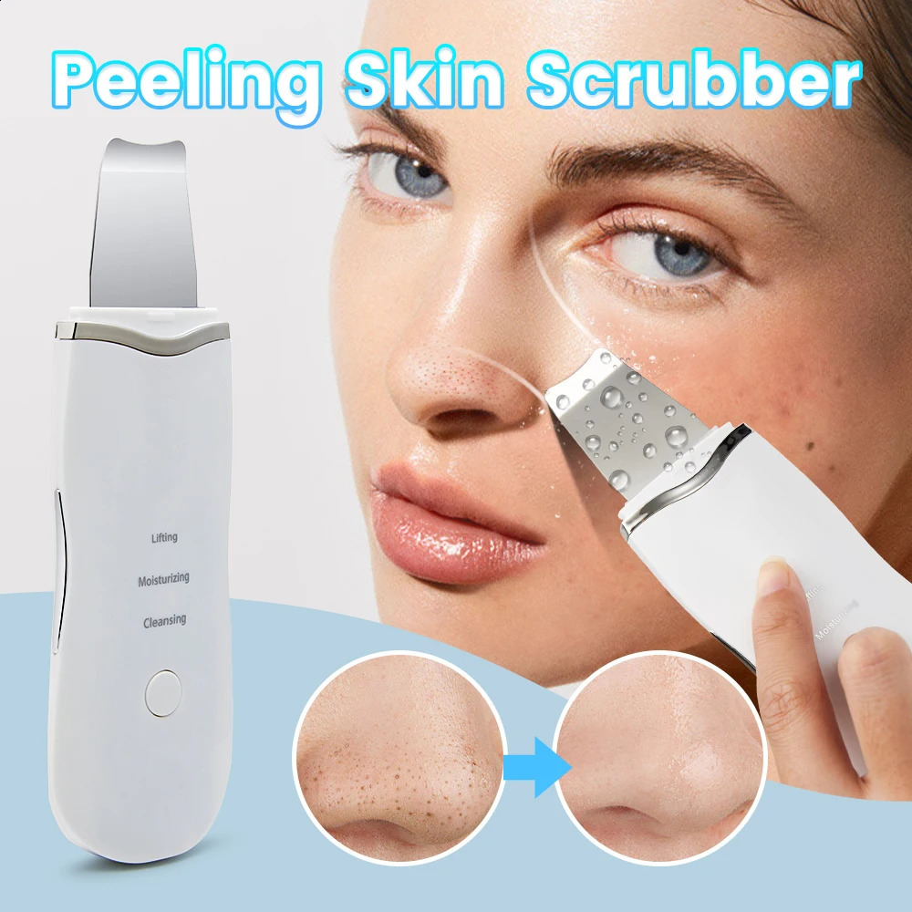 Ultrasonic Peeling Machine Skin Care Blackhead r Device Face Cleaning Pore Cleanser Massager Skin Scrubber 250523