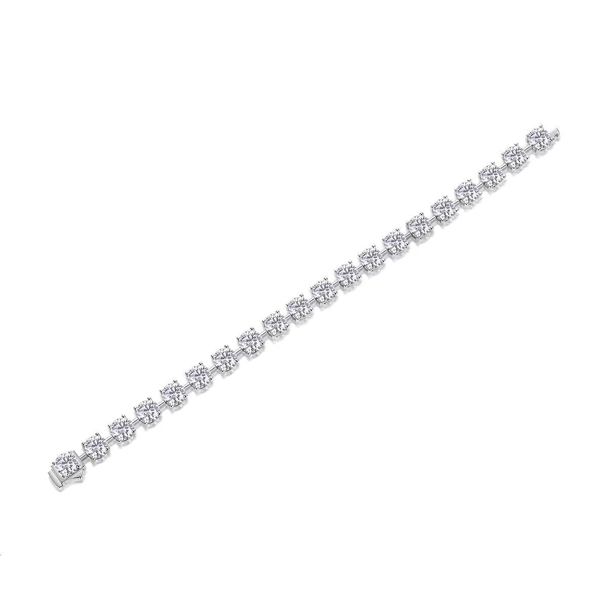Women's Tennis Sterling Sier GRA Certified VVS D 3mm White Gold Silicon Jewelry Bracelet