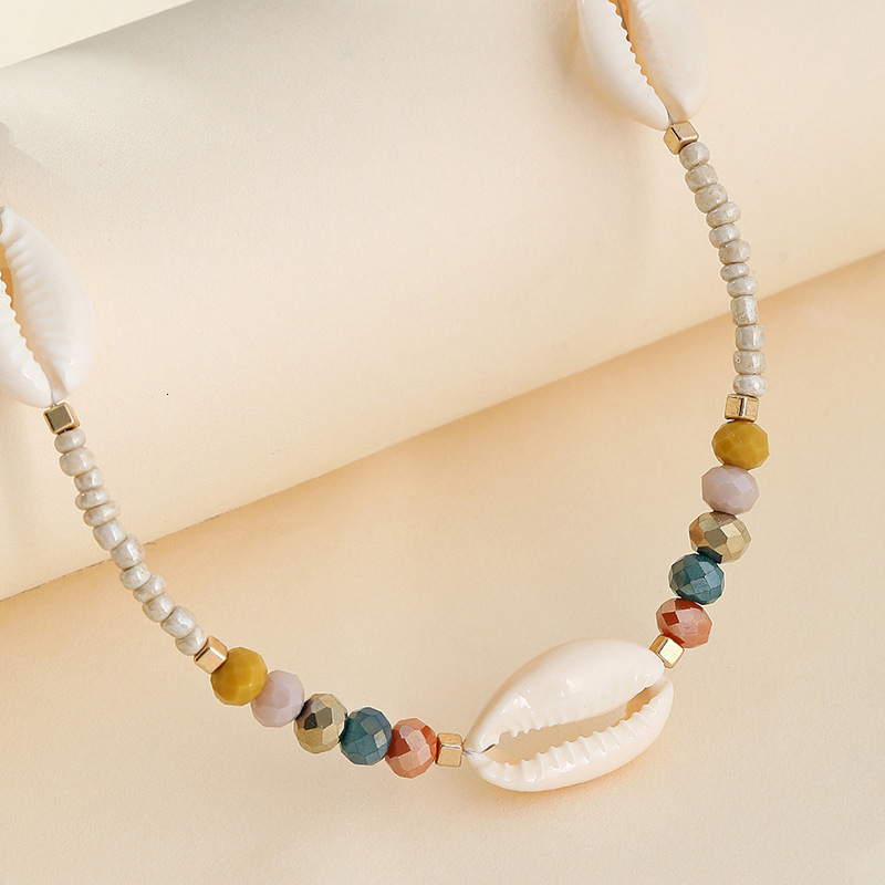 Shell explosive rice stone, shell bead necklace, versatile necklaces, accessories for women