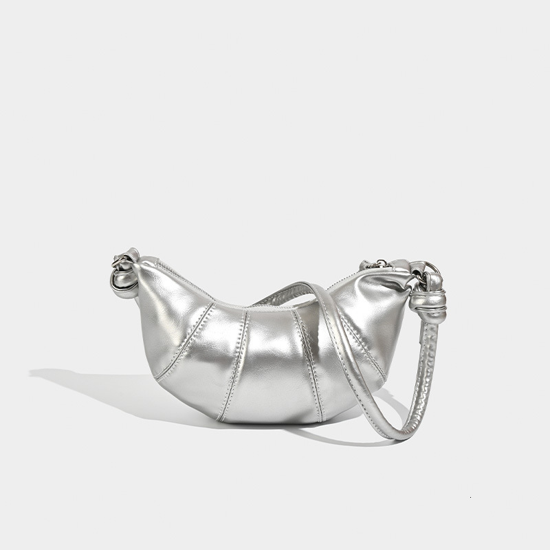 designer Halter Neck Mini Coin Purse Cute Croissant Design Sense Niche Mini Shaped Crossbody Lipstick Earphone Small Bag
